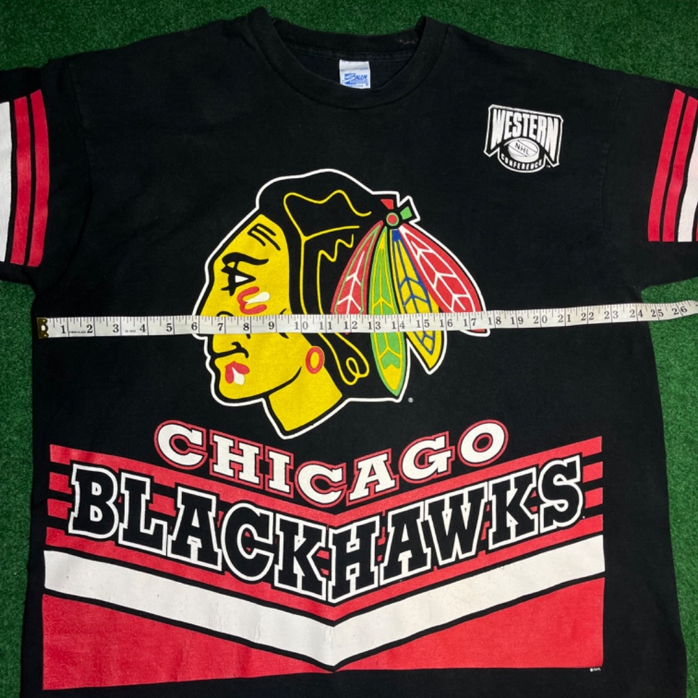 Vintage Chicago Blackhawks Salem Sportswear Tee Made in USA - Picture 4 of 6
